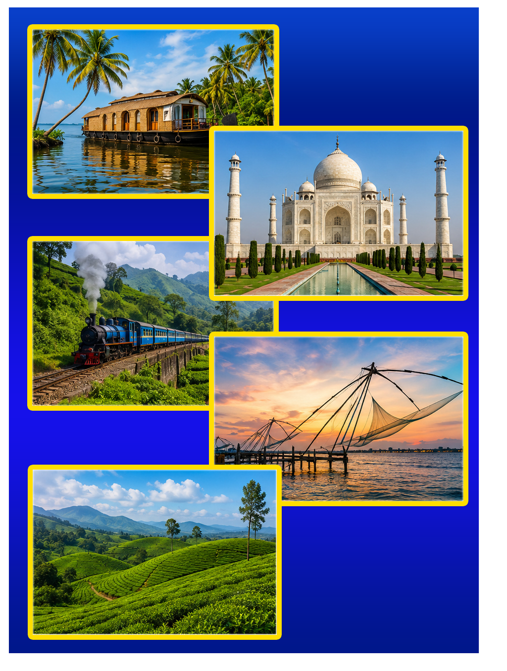 Colorful Aura Tours 9 types of domestic and international tours poster